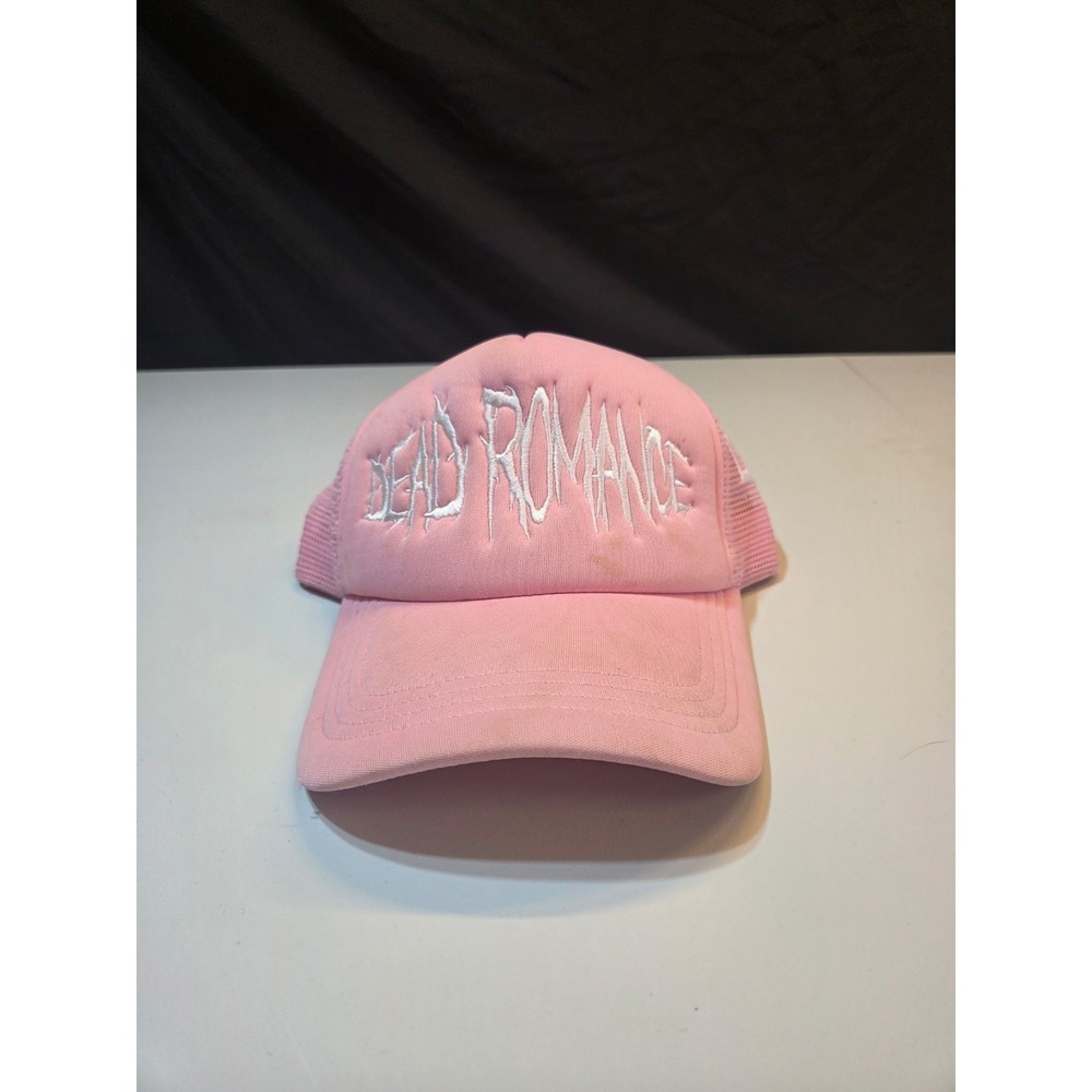 Dead Romance Apparel Pink Trucker Hat DR Logo Embroidered Snapback